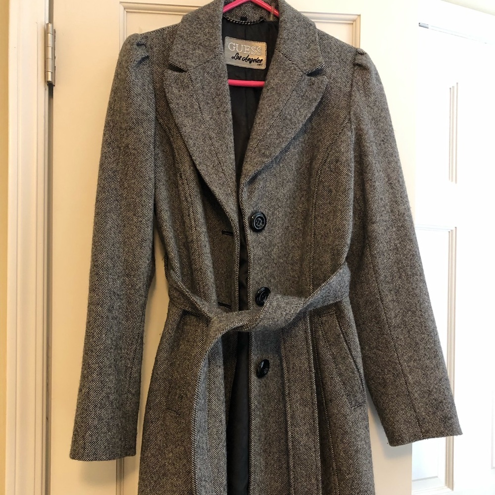 Tweed trench coat